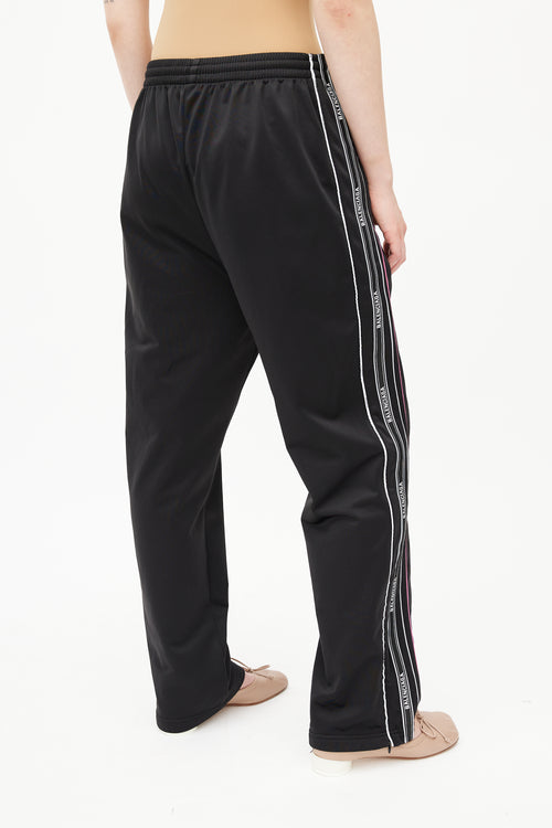 Balenciaga Black & Multicolour Logo Track Pant