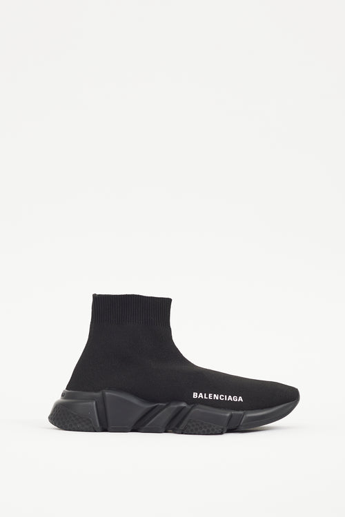Balenciaga Black & White Speed Knit Sneaker
