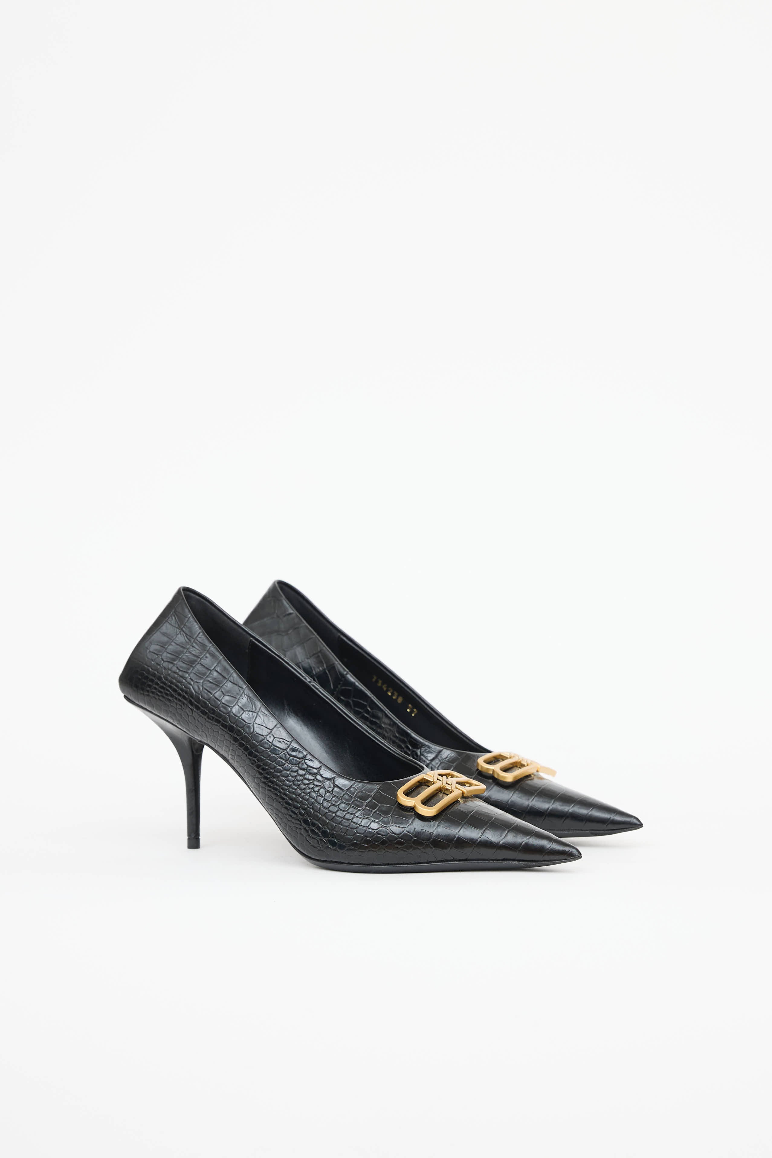 BalenciagaBB Croc Square Pump
