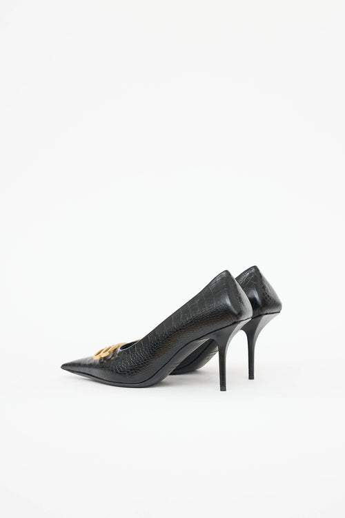 BalenciagaBB Croc Square Pump