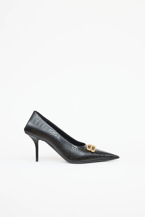BalenciagaBB Croc Square Pump