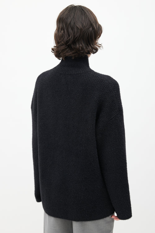 Balenciaga Black & White Knit Logo Sweater