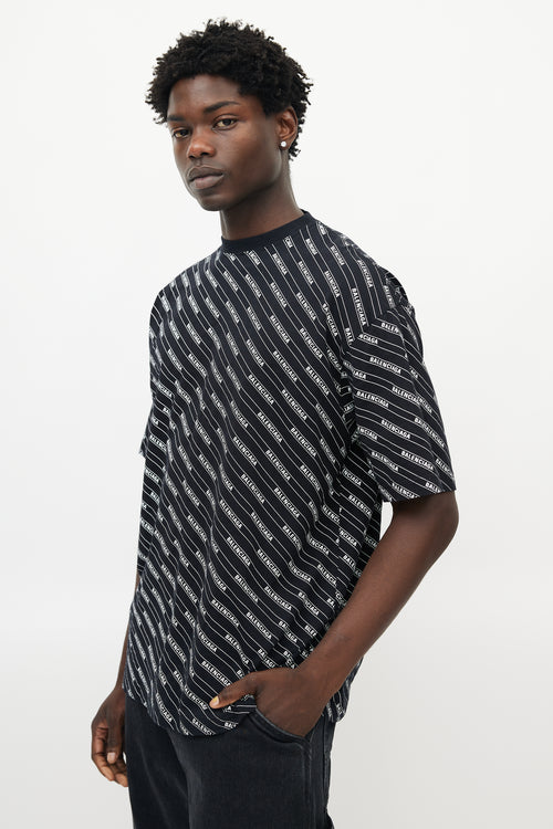 Balenciaga Black & White Logo T-Shirt