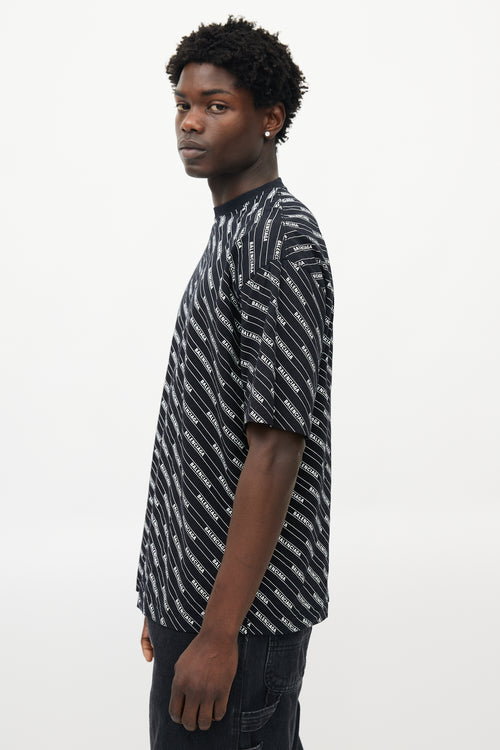 Balenciaga Black & White Logo T-Shirt