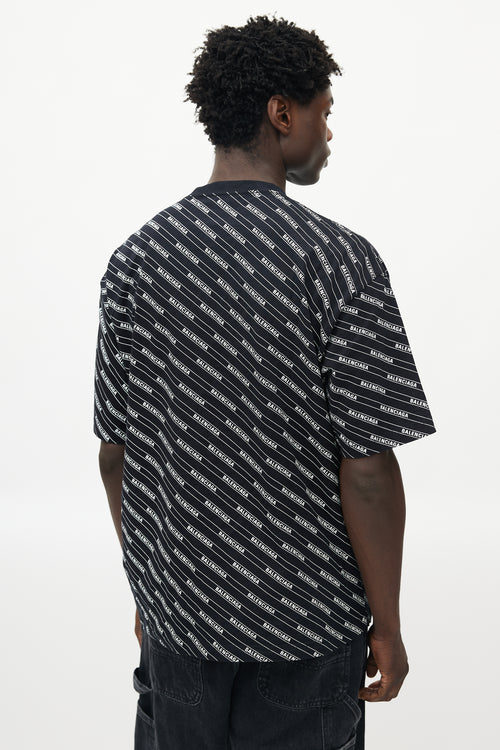 Balenciaga Black & White Logo T-Shirt