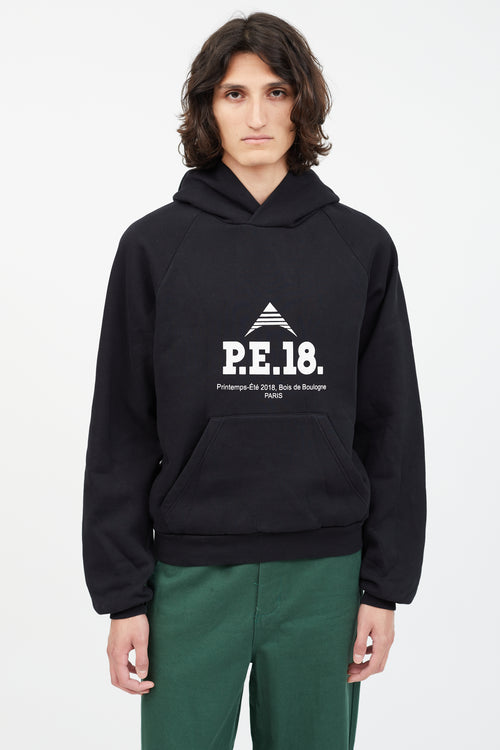 Balenciaga Black & White PE 18 Logo Hoodie