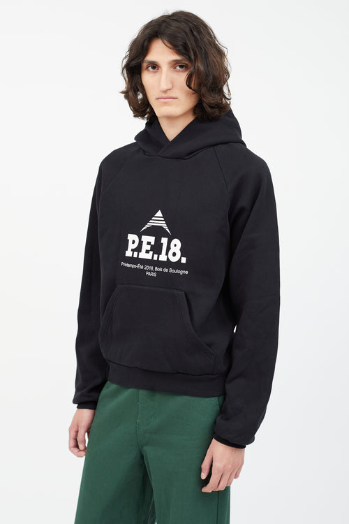Balenciaga Black & White PE 18 Logo Hoodie