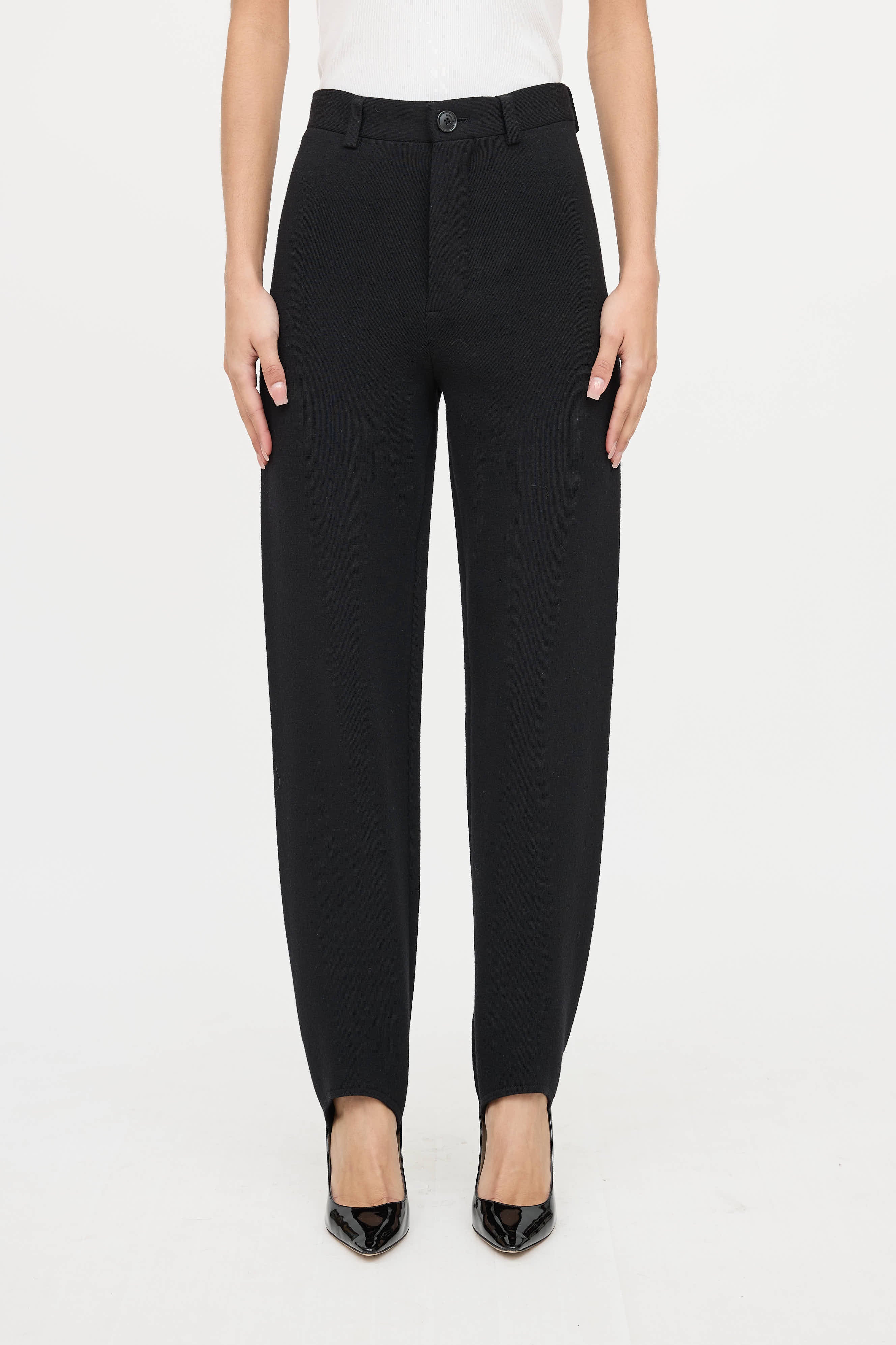 Balenciaga 2018 Wool Pantasocks Taperd Trouser