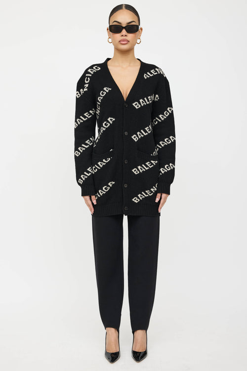 Balenciaga Knit Logo Cardigan