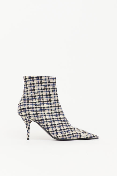Balenciaga Check BB Ankle Boot