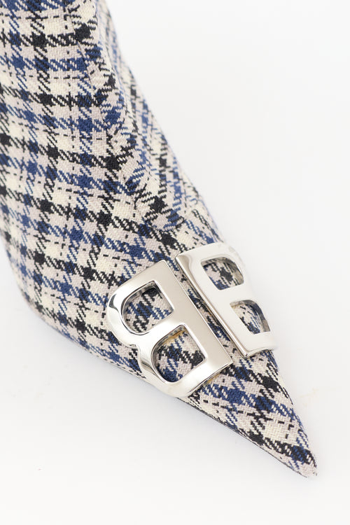 Balenciaga Check BB Ankle Boot