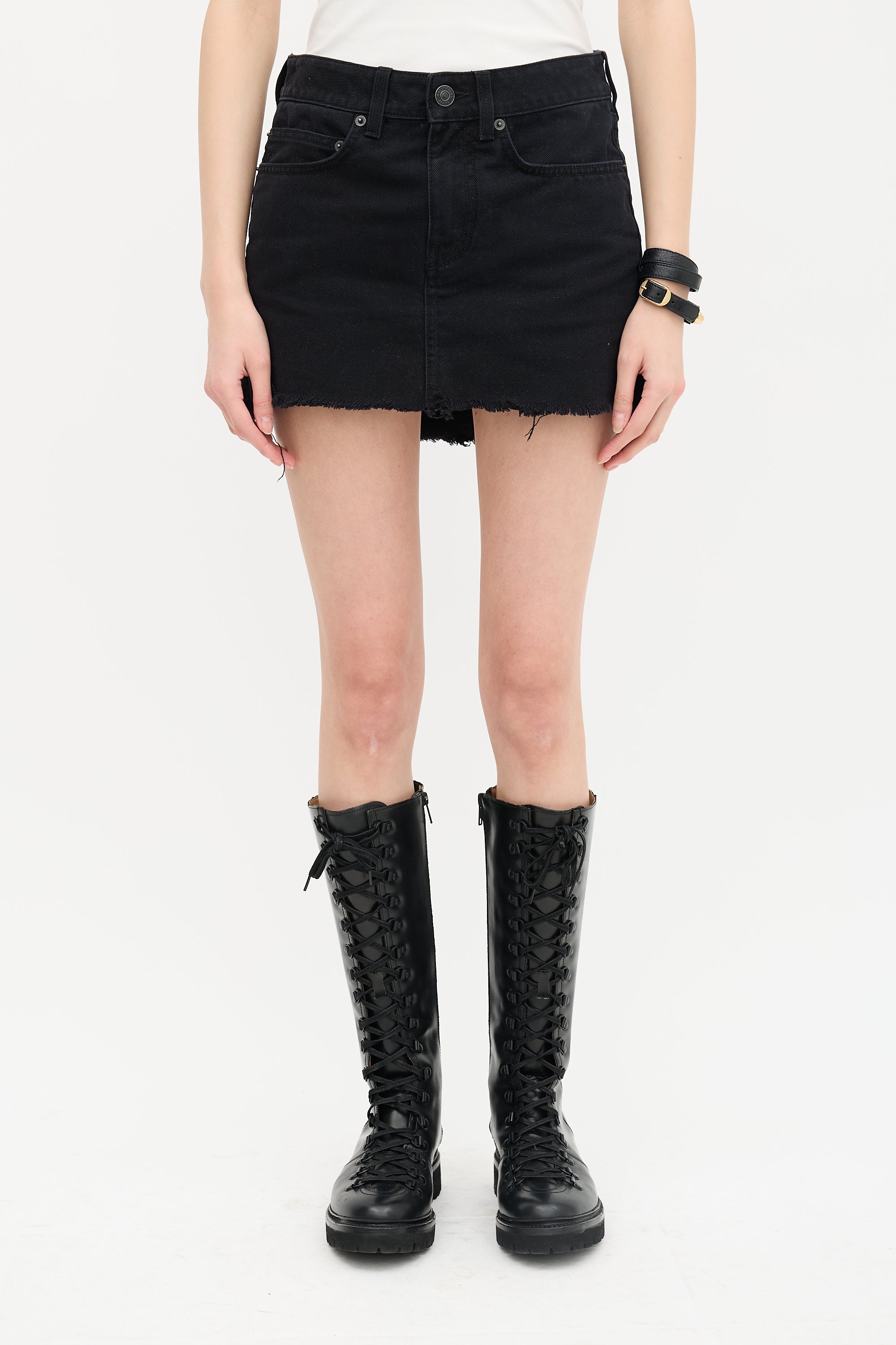 Balenciaga Denim Mini Skirt