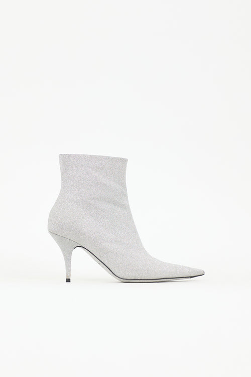 Balenciaga Glitter Knife Ankle Boot