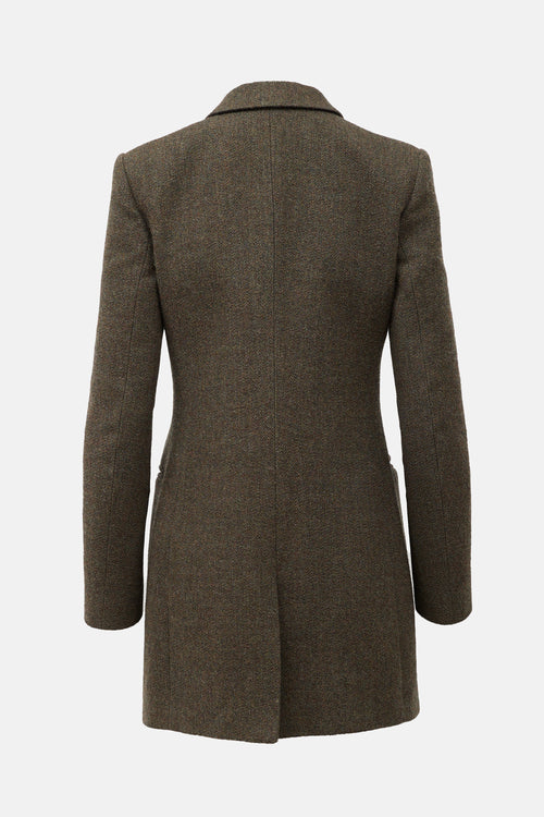 Balenciaga Tweed Double Breasted Coat