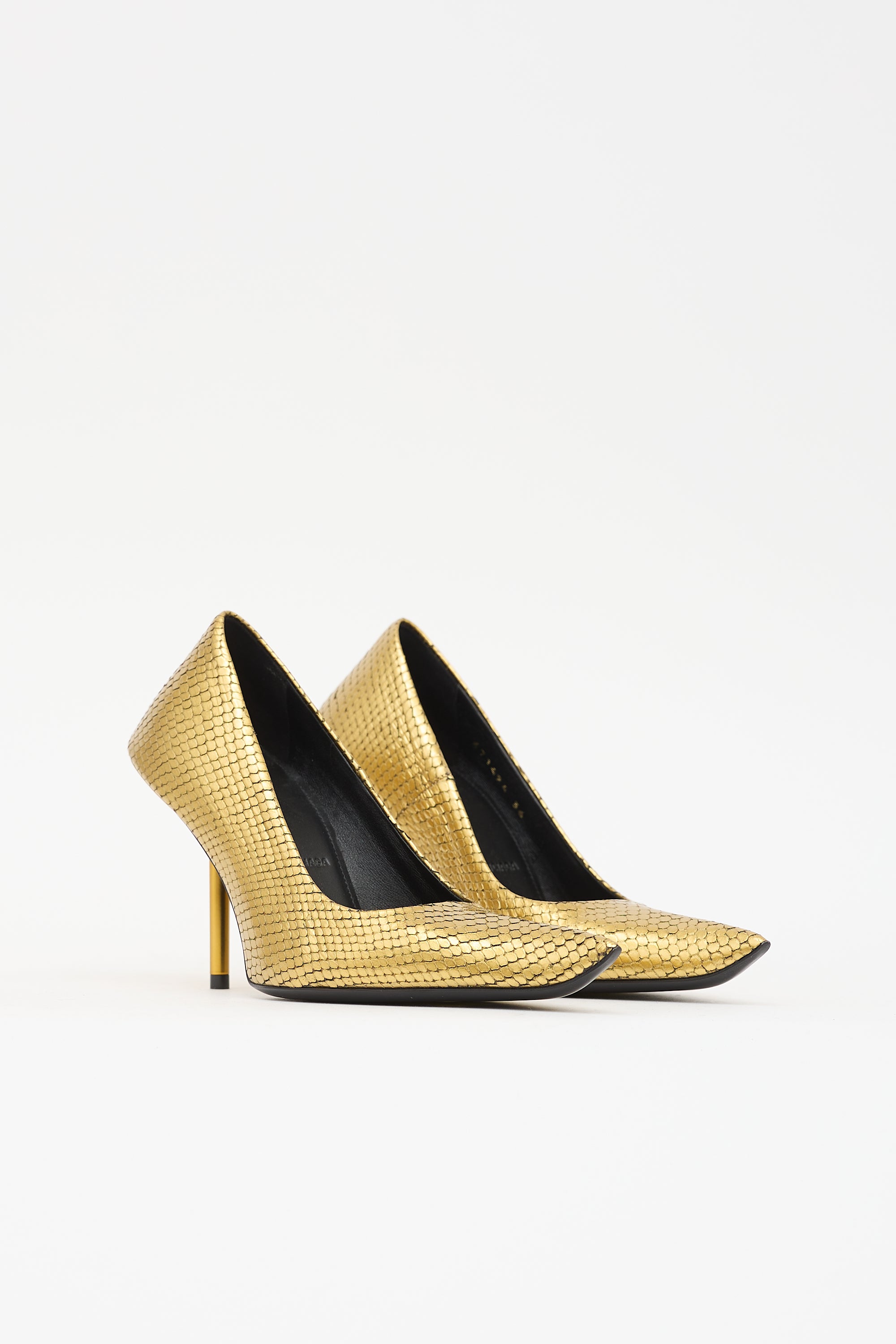Balenciaga Embossed Leather Essex Pump