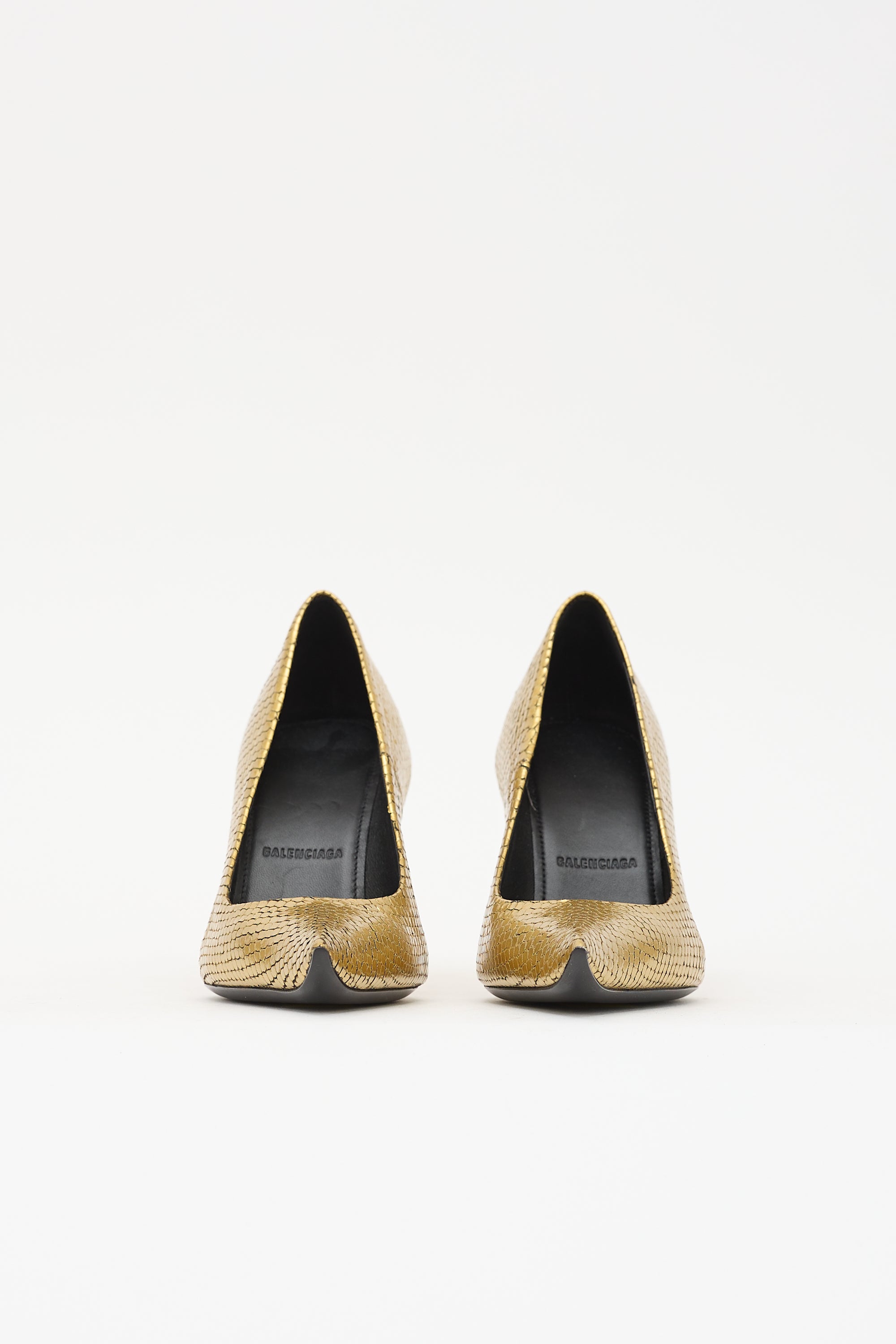 Balenciaga Embossed Leather Essex Pump