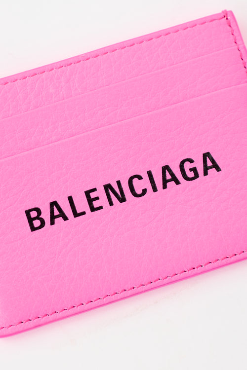 Balenciaga Leather Logo Card Holder