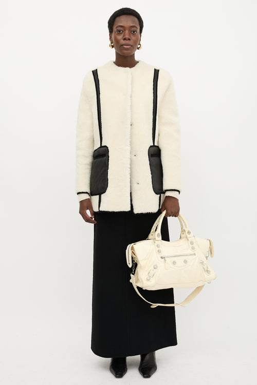 Balenciaga Leather Motocross City Bag