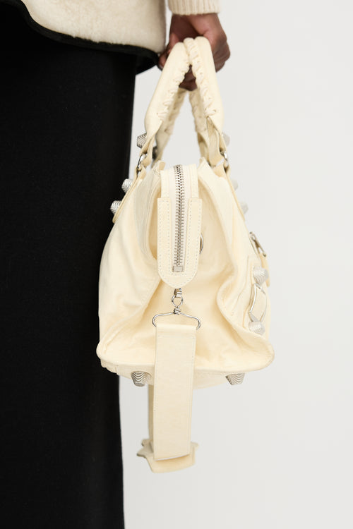 Balenciaga Leather Motocross City Bag