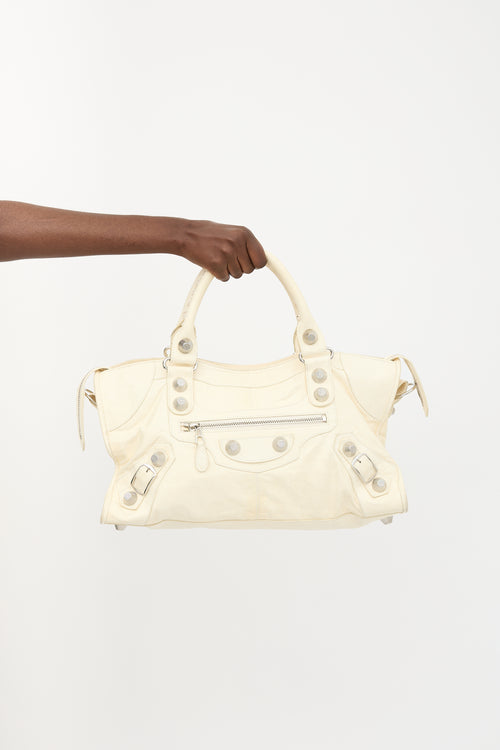 Balenciaga Leather Motocross City Bag