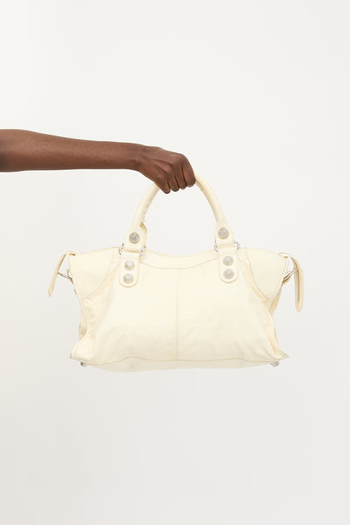 Balenciaga Leather Motocross City Bag