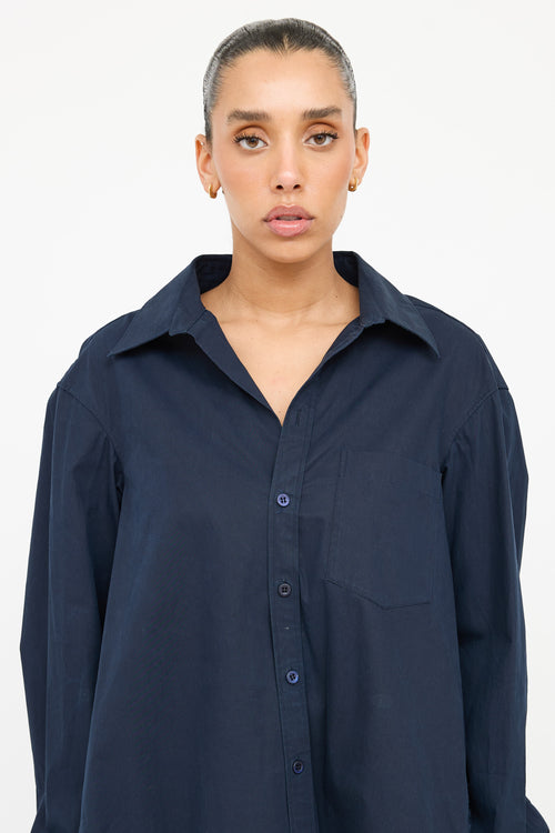 Balenciaga Cotton Button Up Dress