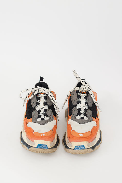 Balenciaga Orange & Multicolour Triple S Sneaker