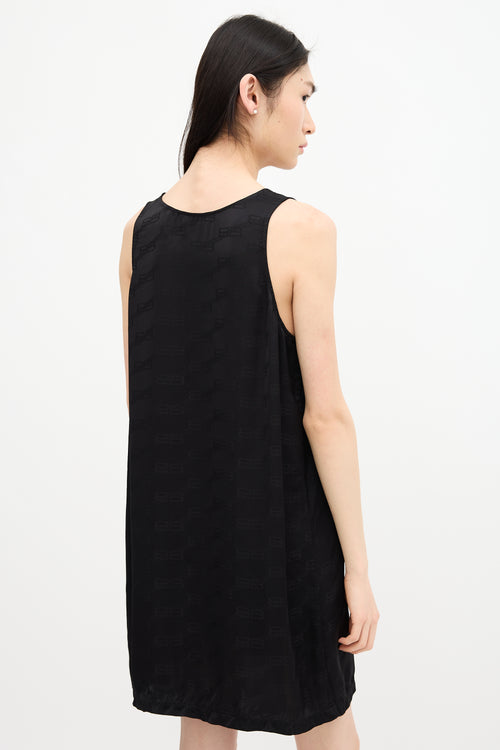 Balenciaga Satin BB Monogram Tank Dress
