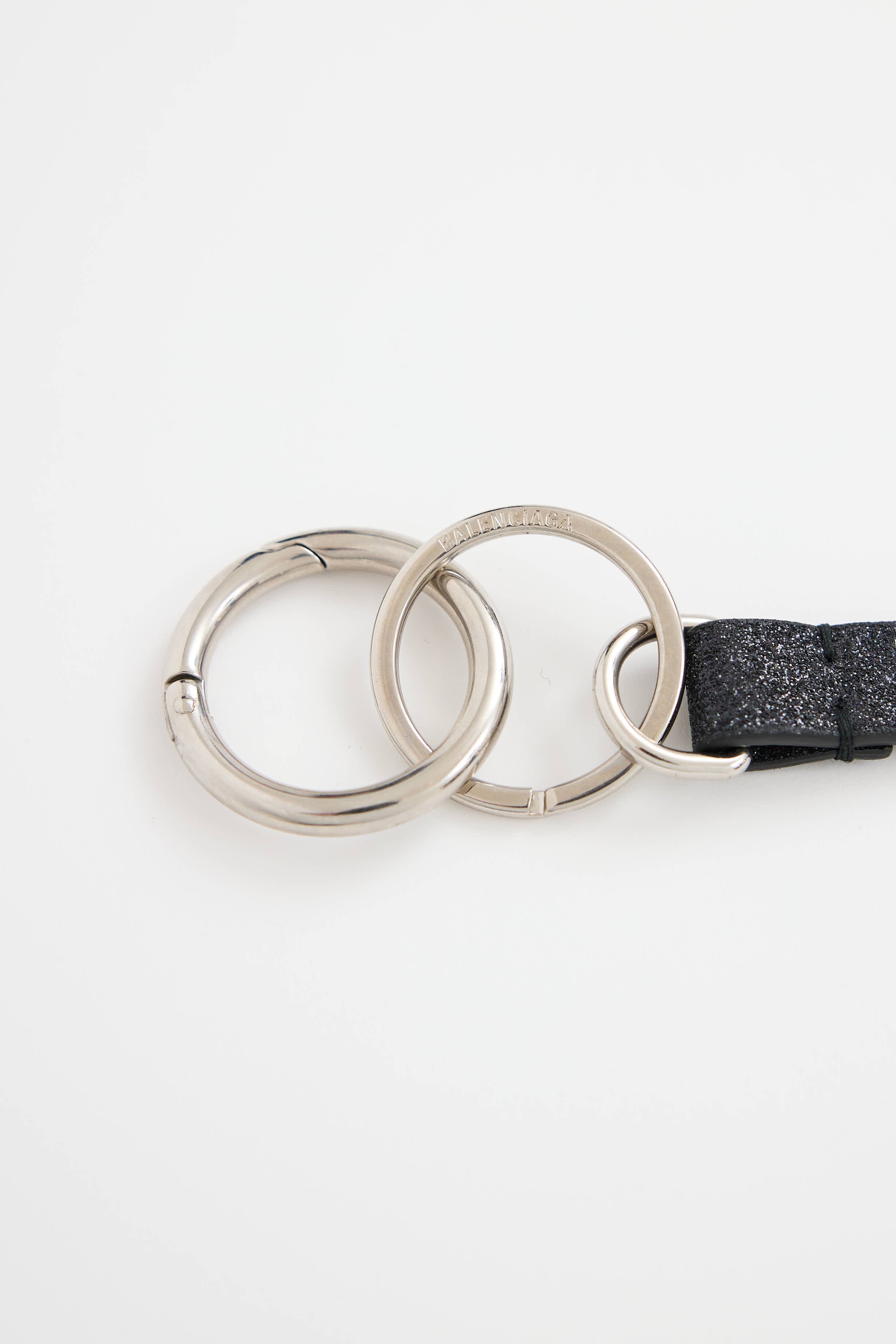 Balenciaga Glitter Logo Keychain
