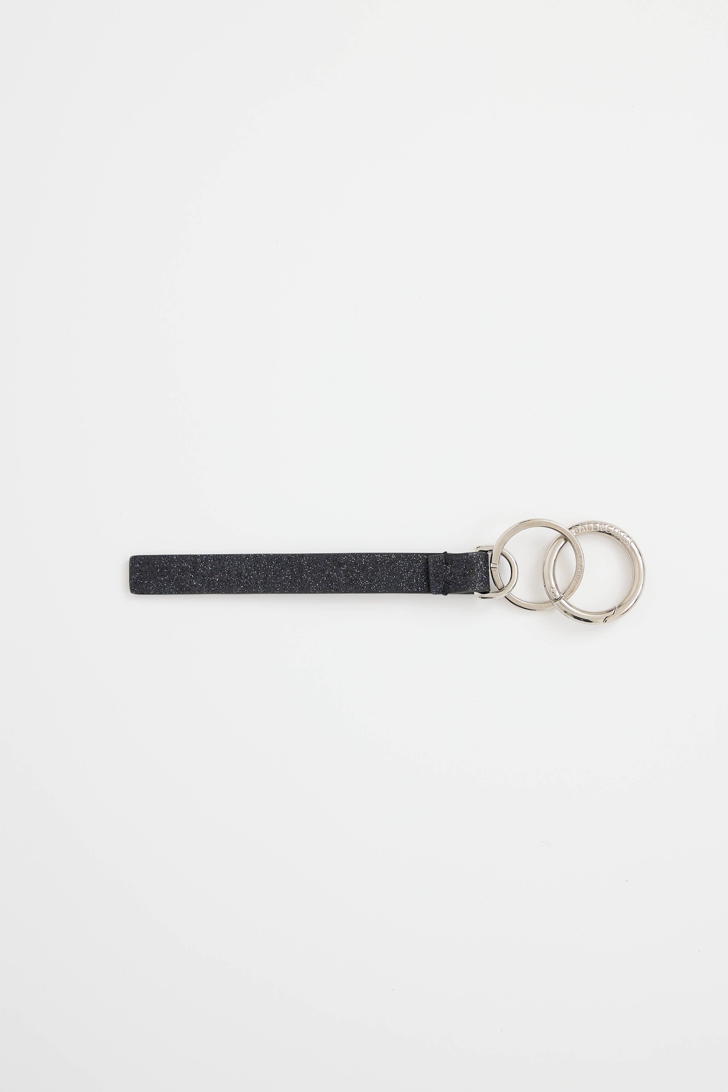 Balenciaga Glitter Logo Keychain