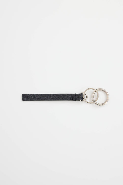Balenciaga Glitter Logo Keychain