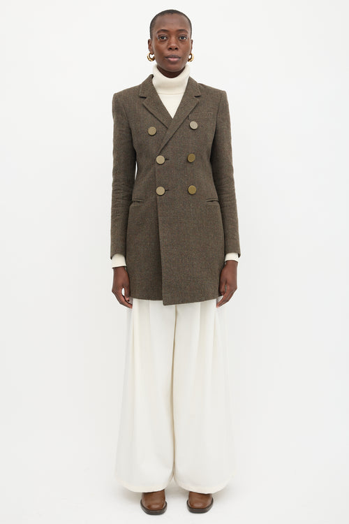 Balenciaga Tweed Double Breasted Coat