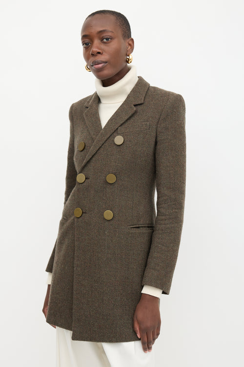 Balenciaga Tweed Double Breasted Coat