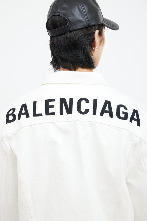 White Cotton Denim Jacket