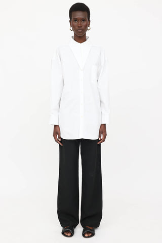 Balenciaga Extended Collar Button Up Shirt