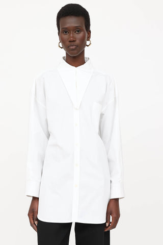 Balenciaga Extended Collar Button Up Shirt