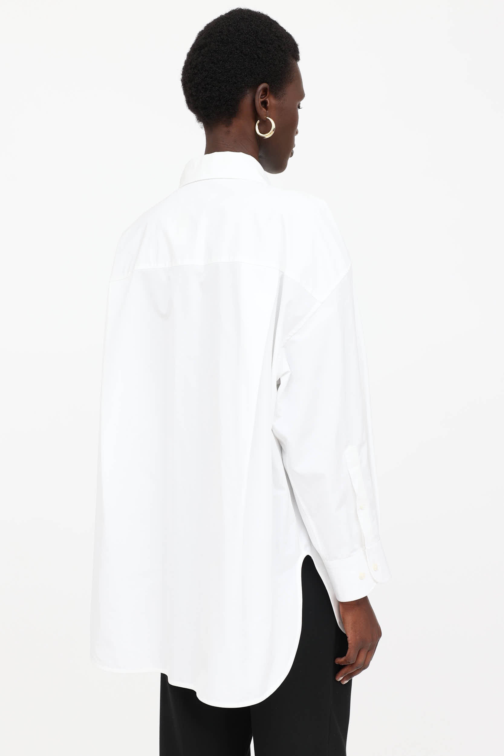 Balenciaga Extended Collar Button Up Shirt