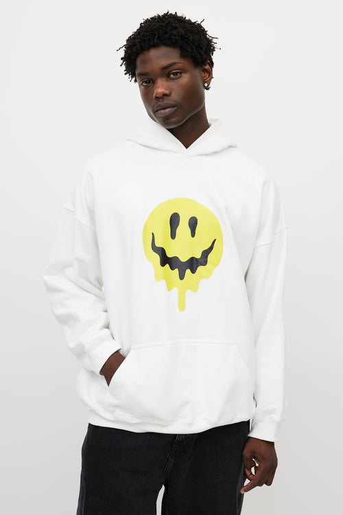 Balenciaga White & Multicolour Melting Smiley Skeleton Oversized Hoodie