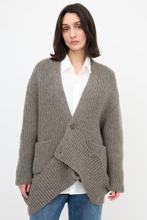 Balenciaga Wool Panel Cardigan
