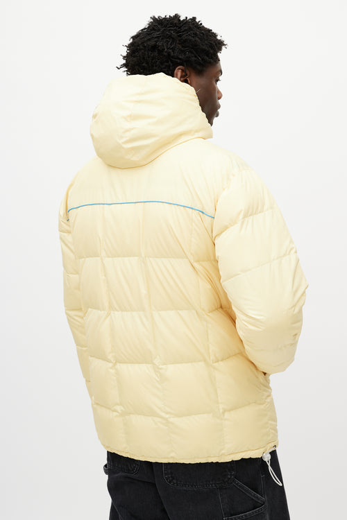 Balenciaga Yellow & Navy Reversible Down Jacket