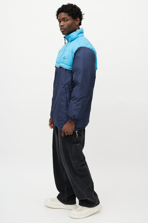 Balenciaga Yellow & Navy Reversible Down Jacket
