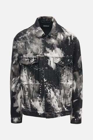 Balenciaga 2019 Bleached Denim Jacket