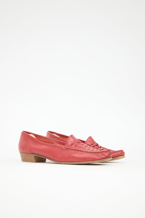 Bally Leather Woven Loafer