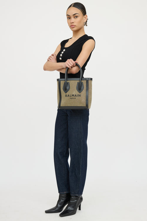 BalmainB-Army Canvas 24 Shopper Tote Bag