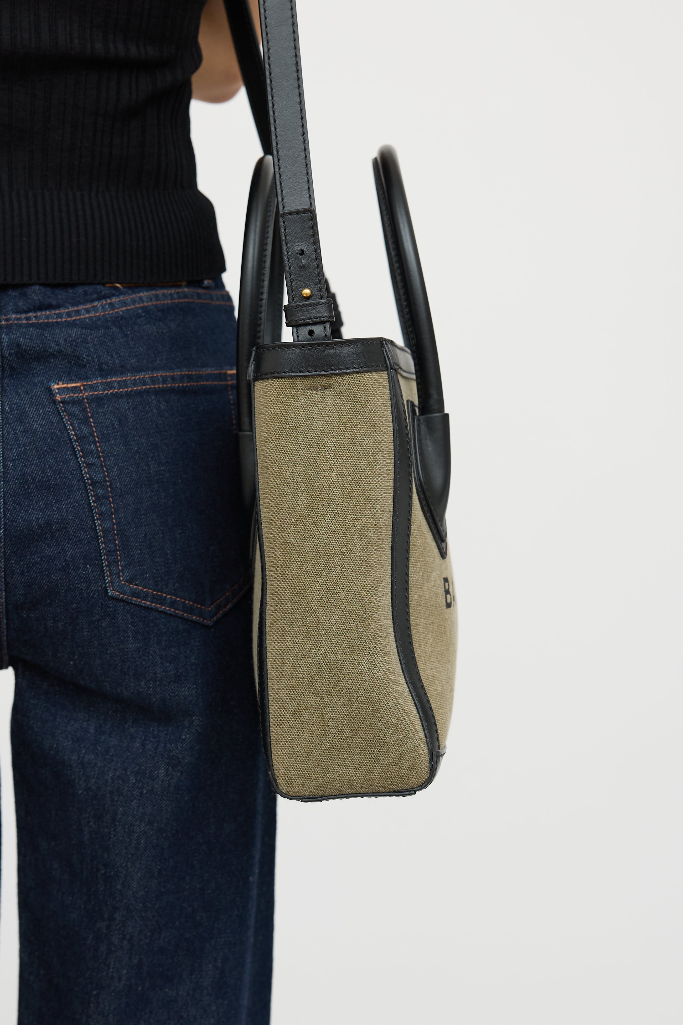 BalmainB-Army Canvas 24 Shopper Tote Bag