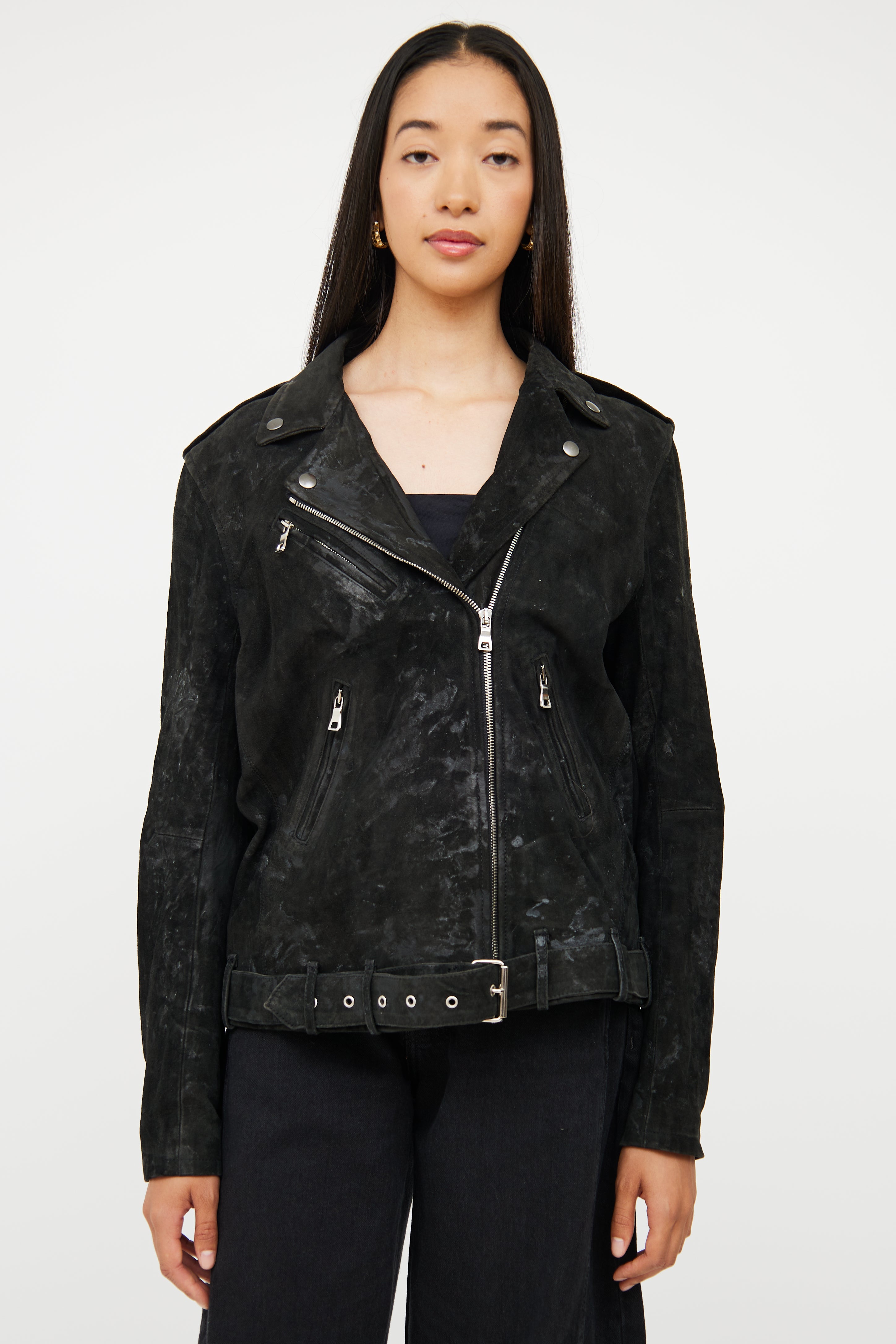 Distressed Moto Jacket
