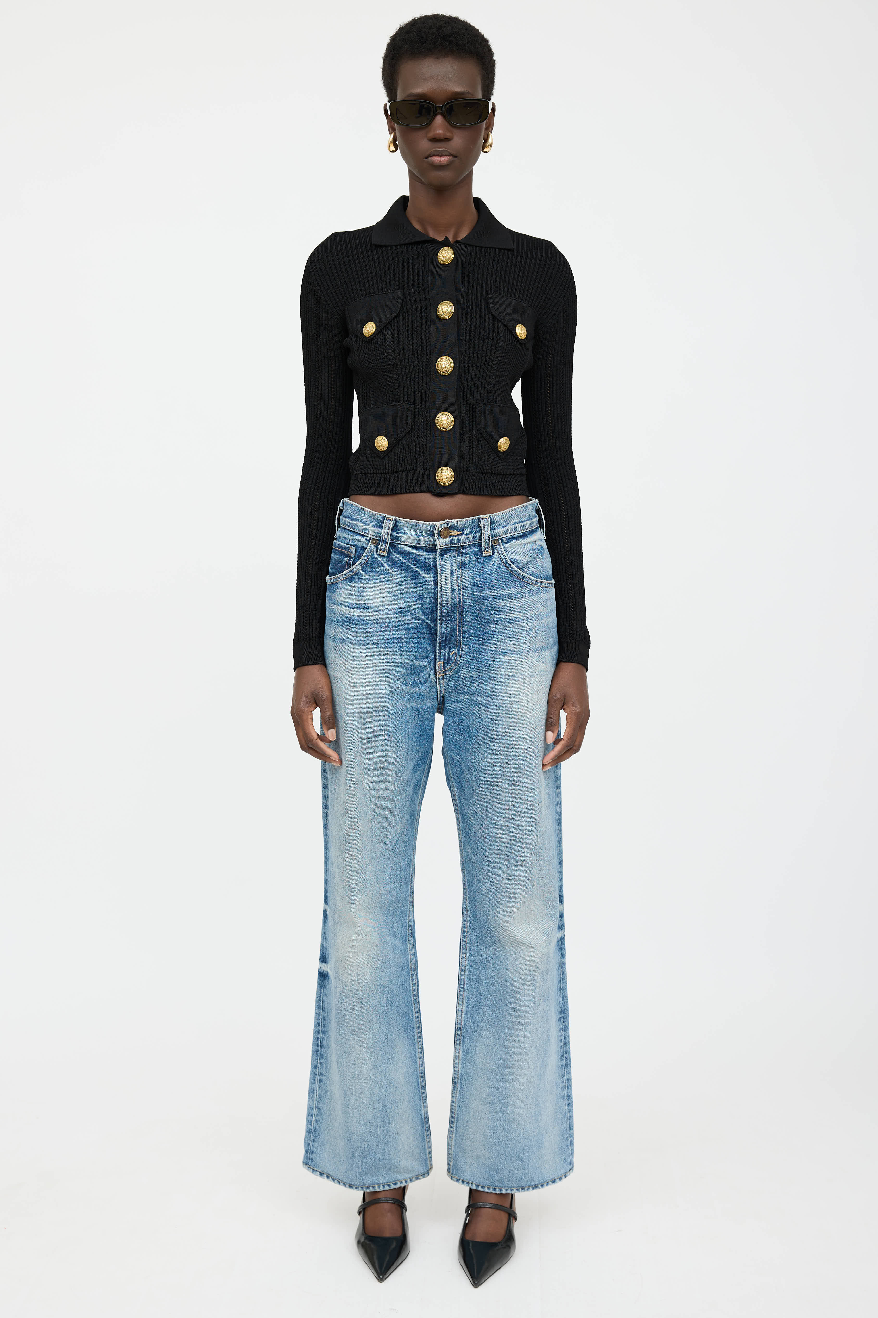 Balmain Knit Rib Cardigan