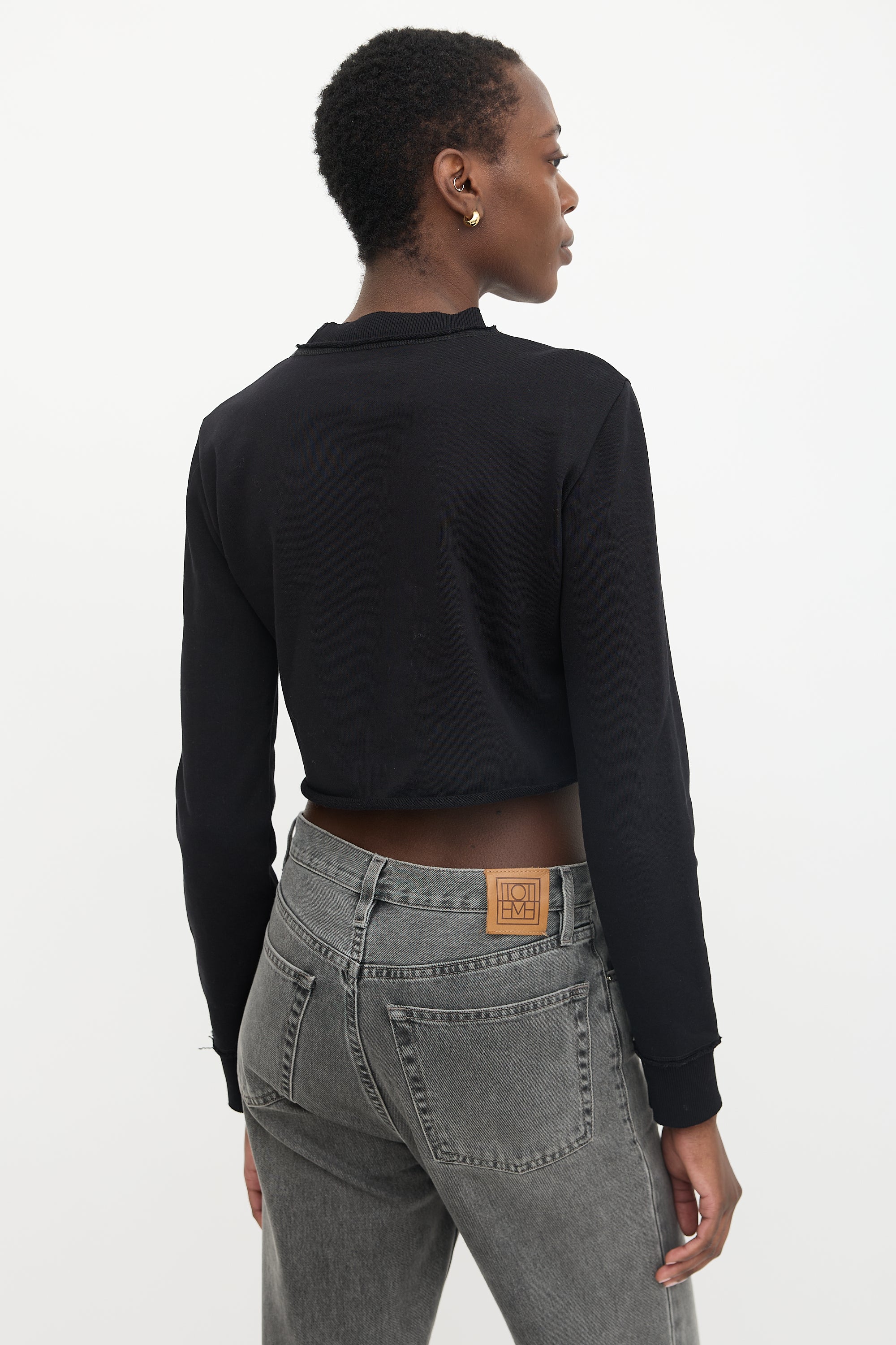 Balmain Cropped Logo Sweatshirt