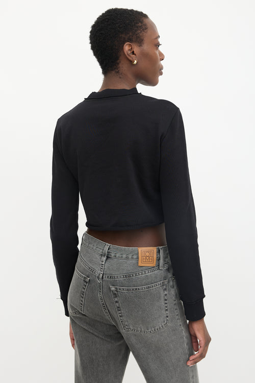 Balmain Cropped Logo Sweatshirt