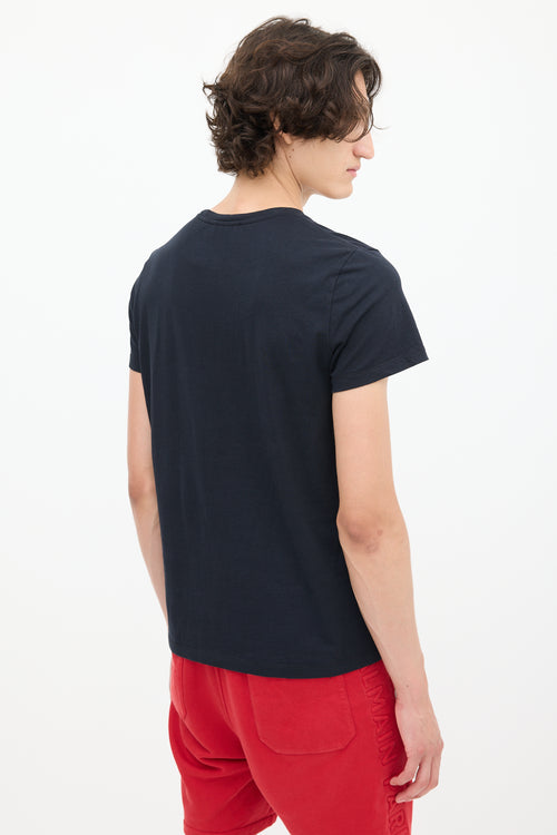 Balmain Black & Multicolour Rainbow Logo T-Shirt